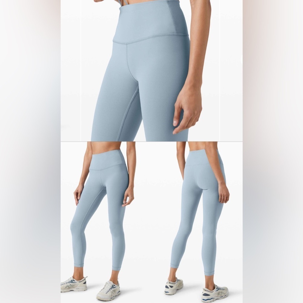 BNWT Lululemon Wunder Train High-Rise Tight 25"- Chambray (Light Blue)